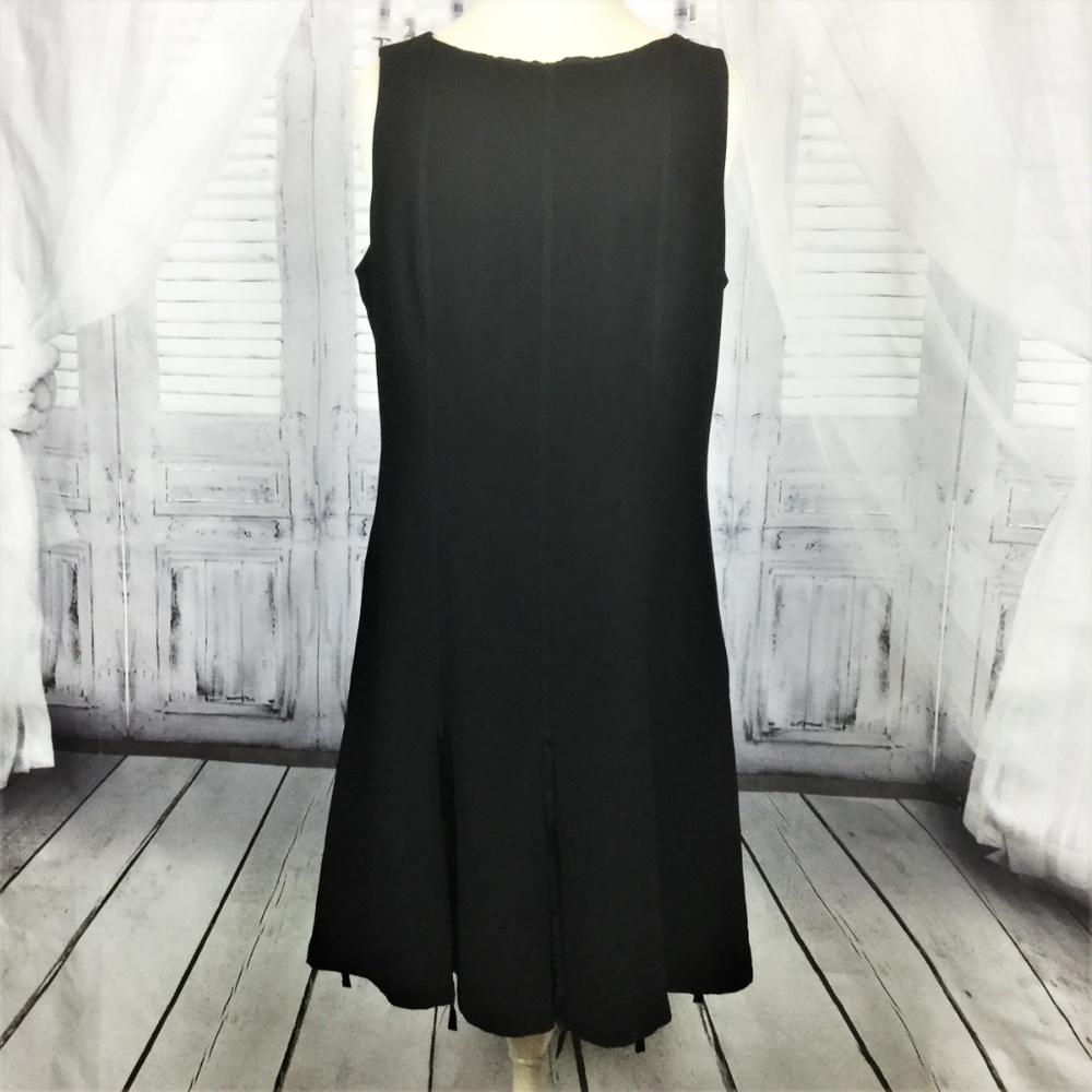 Anne Klein Dress Black Sleeveless Fit & Flare 14